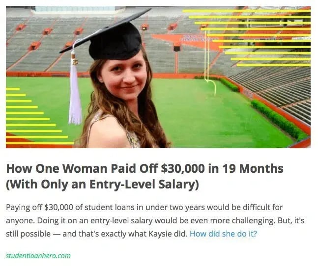 Blog post from Student Loan Hero.