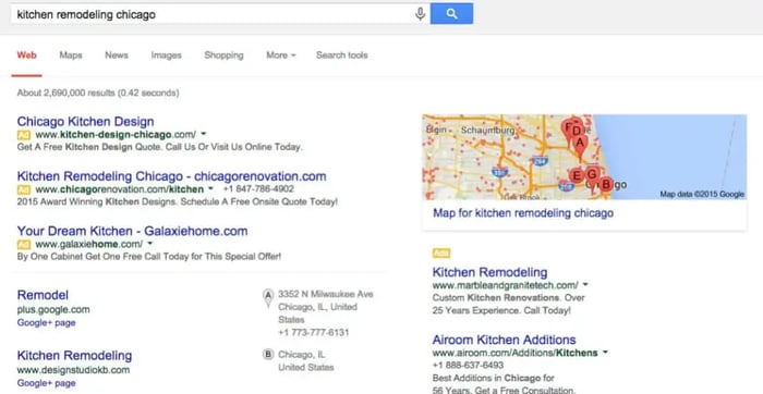 Google Search Engine Results Page